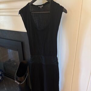 Black cotton knit dress